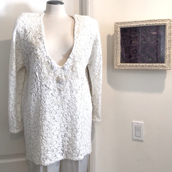 Top~Pearl Beaded “Work Of Art”/ Host Pick - Picture 1 of 5